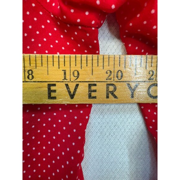 J. Crew Womens Polka Dot Button-Down Blouse Size 6 Red Long Sleeve Top Career Of - Picture 6 of 10